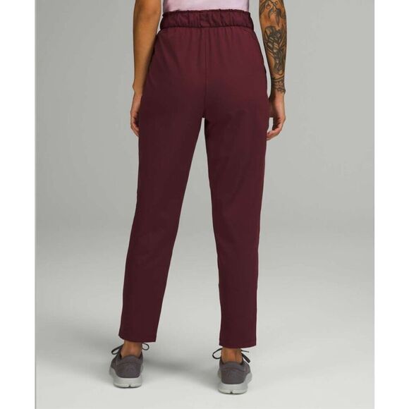 Lululemon Stretch High-Rise Pant 7/8 Length Red Merlot Size 4 - Picture 3 of 11